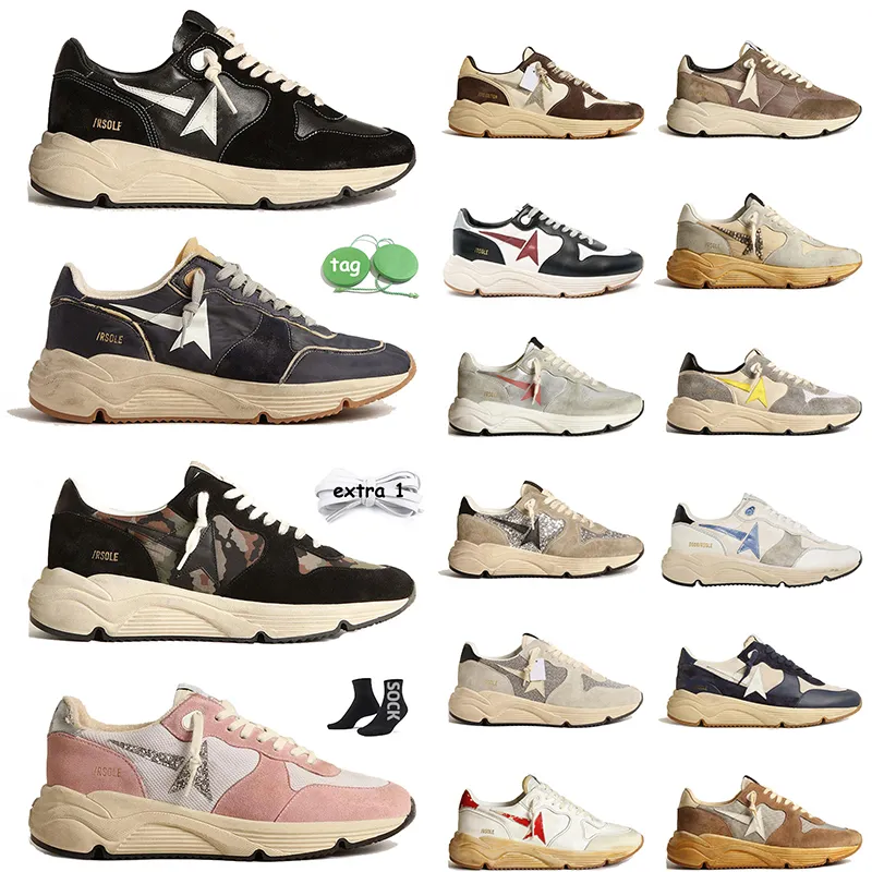 aaa+Top OG Damen Herren Golden Gooseices lässige Designerschuhe Beige Wildleder Schwarz Weiß Silber Glitzersohle Rot Rosa Plattform Laufsohle Große Größe Sneakers Trainer