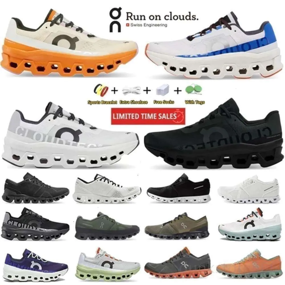 2024 جديد على أحذية Deisgner غير الرسمية Couds x 1 رجال Runnning Sneakers تمرينات فيدرر وعبور أسود صدأ رياضي المدربين الدانتر