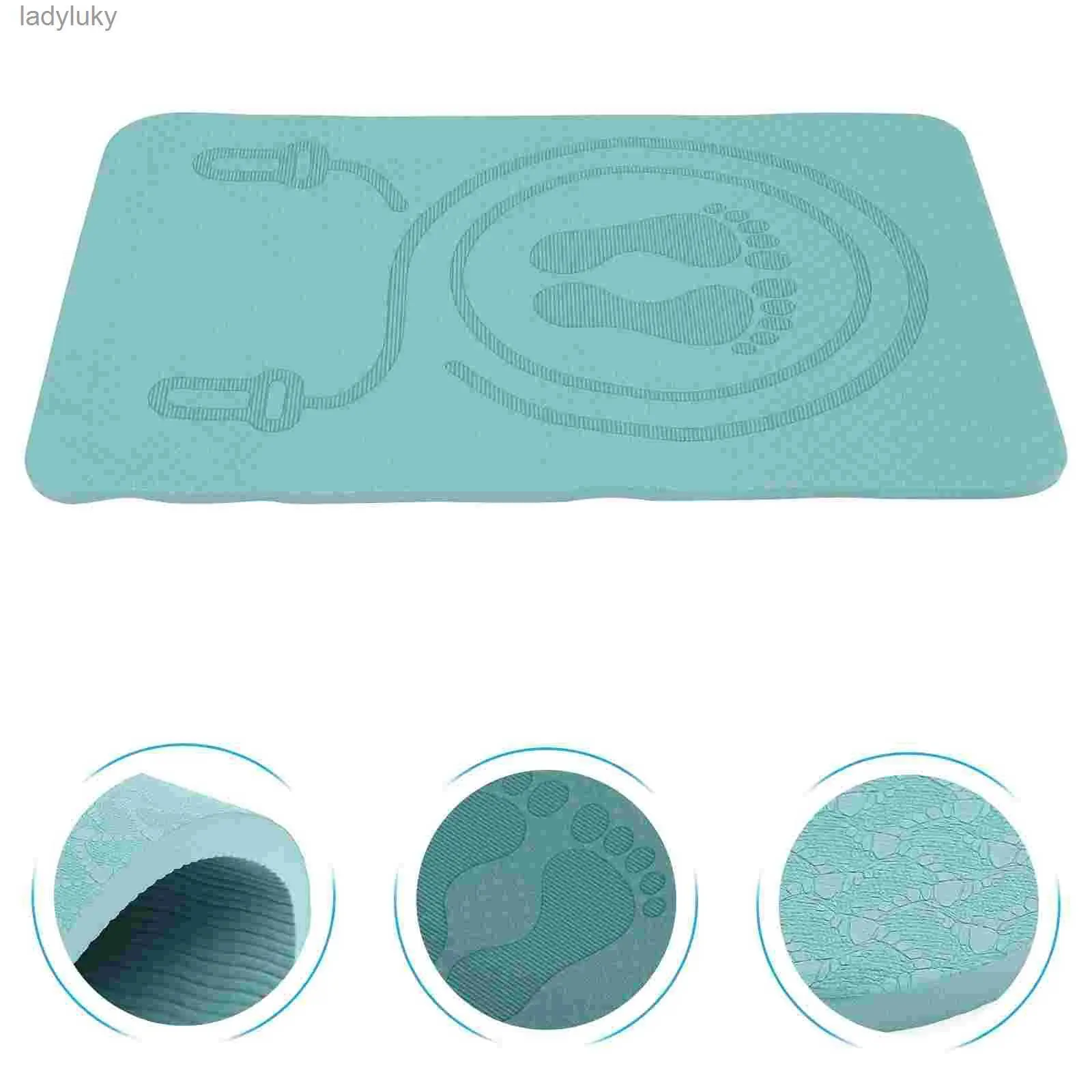 Yogamattor TPE Multifunktionellt Skip Rope Mat Cyned Sports Mat Family Non-Slip Fitness Mat Thicked Soundproof Sports Yoga Matl240118