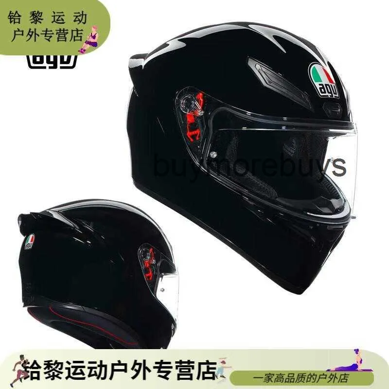 Full Face Otwarty Agv K Racing Hełm Motocyklowy pełna okładka Four Seasons Motorcycle Touring Men's and Women's Running Helmets Outdoor Akcesoria J1Z