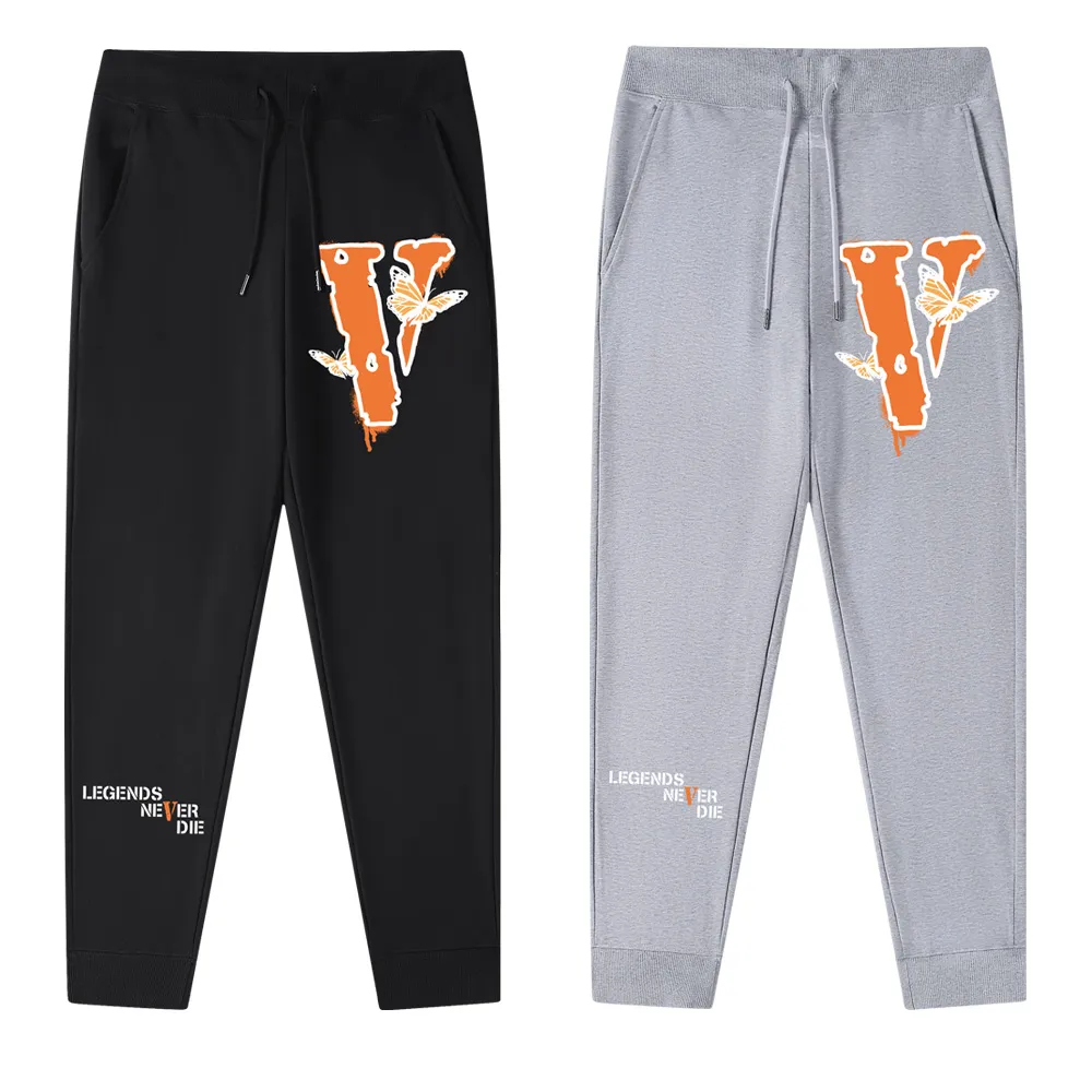 Vlone New Fashion Mens Womens Designer Branded Sports Pant Sweatpants Joggers Casual Streetwear Trousers Clothes high quality