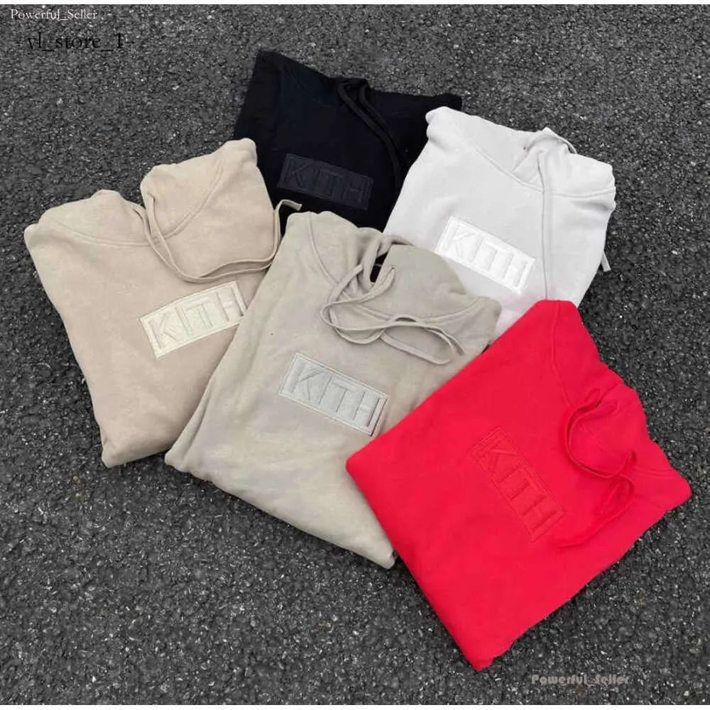 Kith à sweat à capuche de haute qualité petite et tendance marque Kith Box 2024 Designer Sweat à capuche Broidered Sweat à sweat à sweat occasionnel lâche pour les couples surdimensionnés Pilolds 6338