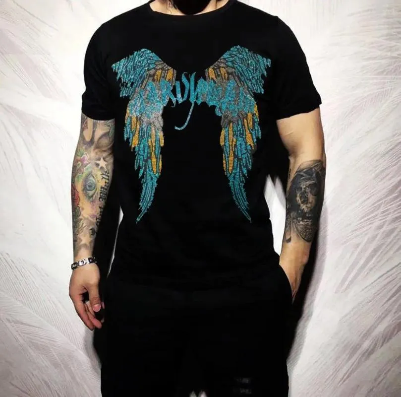 Men's T Shirts Punk For Design Men Mens Street Fashion PP T-shirt Drill Ullover Brand 052