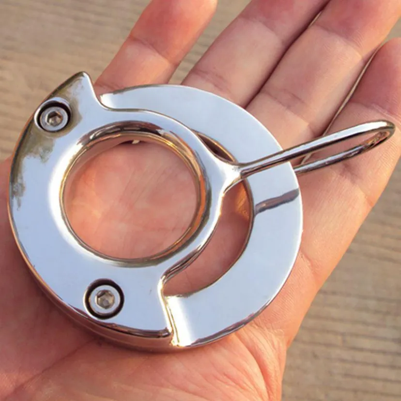 2023 Kuisheidsapparaten Ontwerp Rvs Cbt Penis Ringen Bal Marteling Speeltjes voor Mannen Bondage Bdsm Mannelijke Fetish Cock ballen Scrotum Ring489