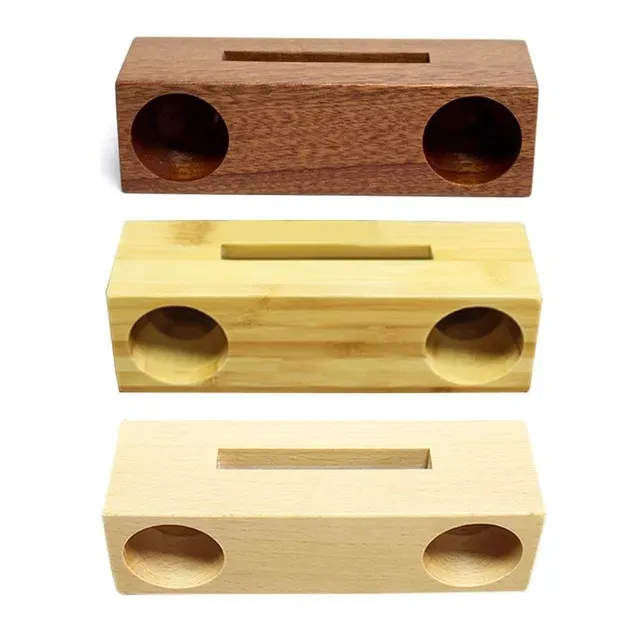 Good Quality Bamboo Speaker Wooden Mobile Phone Holder For iPhone Case Loudspeaker In Stock