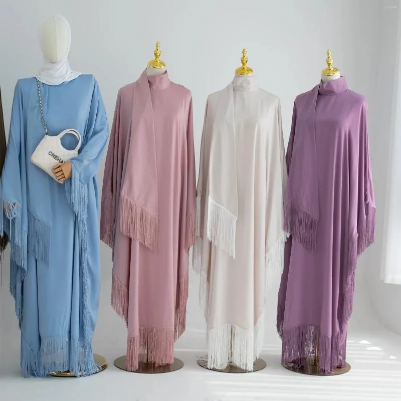 Sıradan Elbiseler Ramazan Müslüman Bornoz Tek Parça Cinch Kollu Uzun Elbise Dua Hijab Jilbab Kadın Kapşonlu Abaya Niqab İslam Dubai Ovası