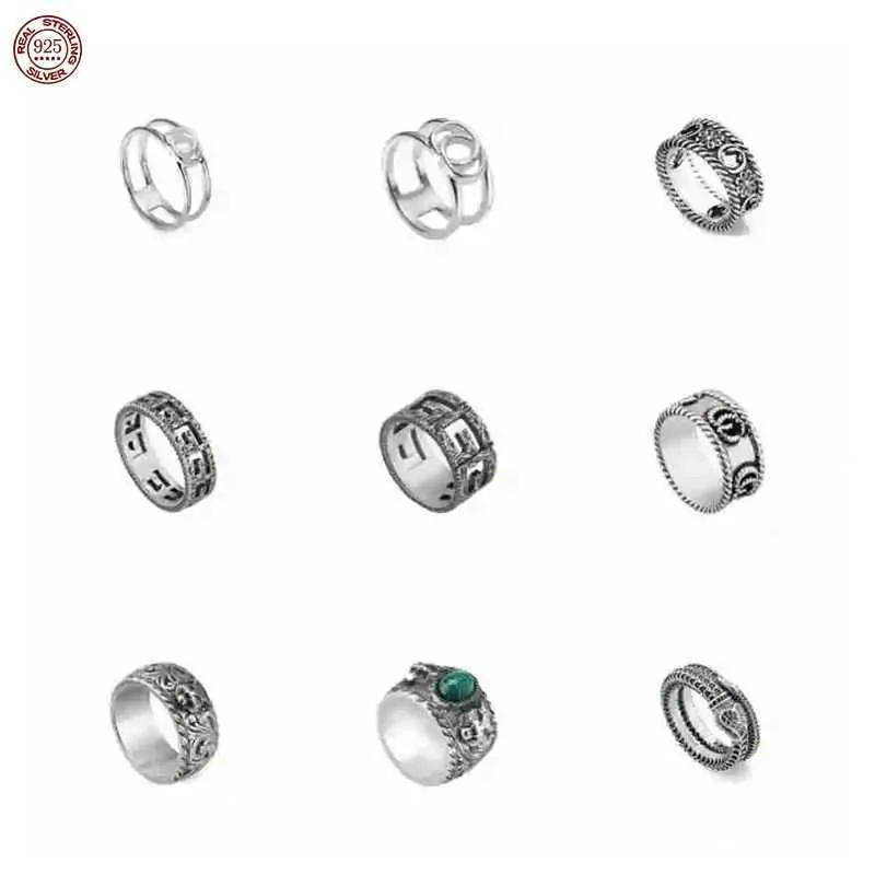 Anelli a fascia Fedi nuziali 2024 Alta edizione Luxury Retro S925 Anello in argento sterling Coppie Premium Anello abbinato Gioielleria raffinata Regali J240118