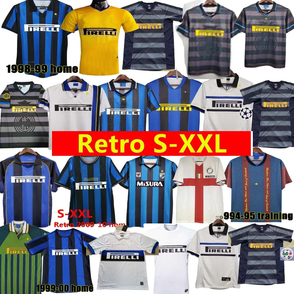 InterS MilanS man Retro soccer jerseys RONALDO CRESPO ADRIANO 1997 98 99 00 01 02 03 04 05 07 08 09 finals MILITO SNEIJDER J.ZANETTI Eto'o vintage classic football shirt