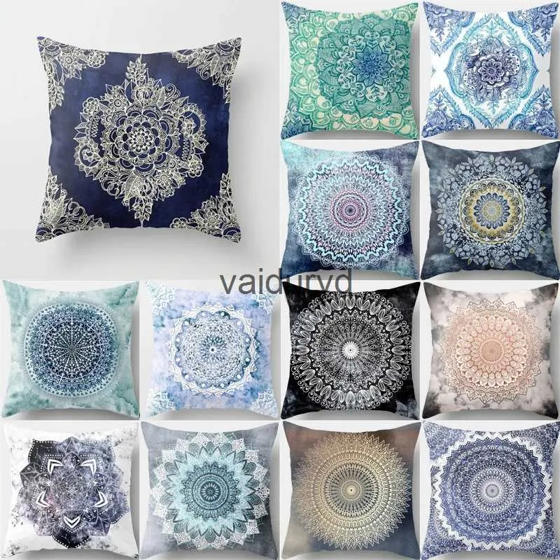 Taie d'oreiller oreillers en peluche coussins nouveauté coloré Mandala persan cas salon jeter 45x45 cm housse de coussin canapé décoratif vaiduryd