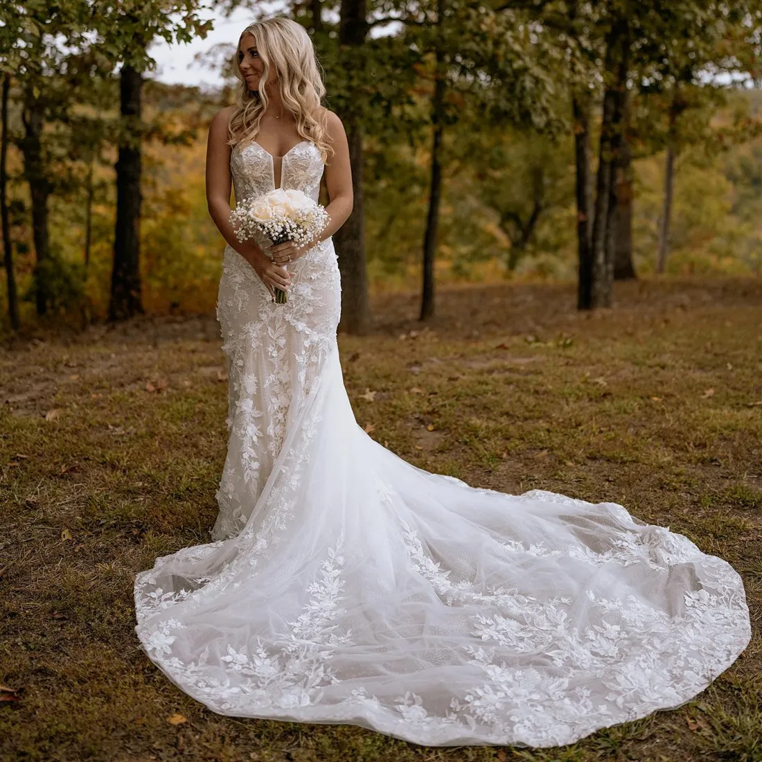 花嫁のための人魚のウェディングドレス