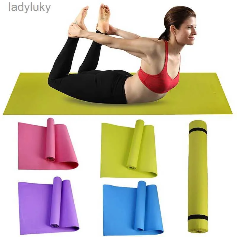 Yogamattor Yoga Mat Anti-SKID Sport Fitness Mat 6mm Tjock PVC inomhus Sportskum Yoga Mat för träning Yoga och Pilates Gymnastik MATL240118