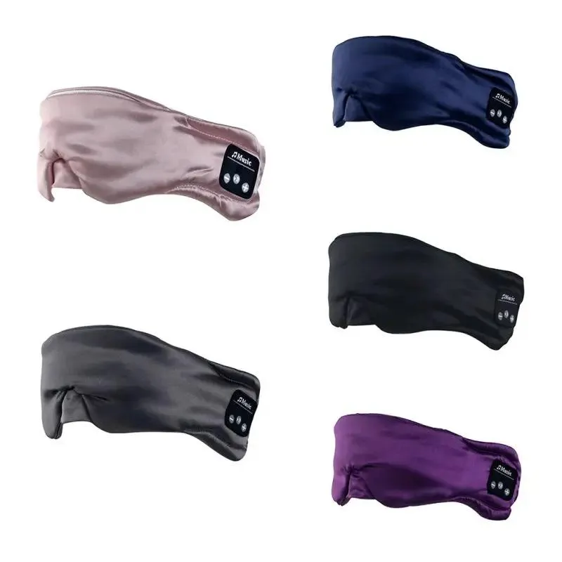 Słuchawki Silk Bluetooth Sleep Eye Mask Bluetooth 5.0 Muzyka Blackout Oczy Ultracien Słuchawki do słuchania piosenek i połączeń