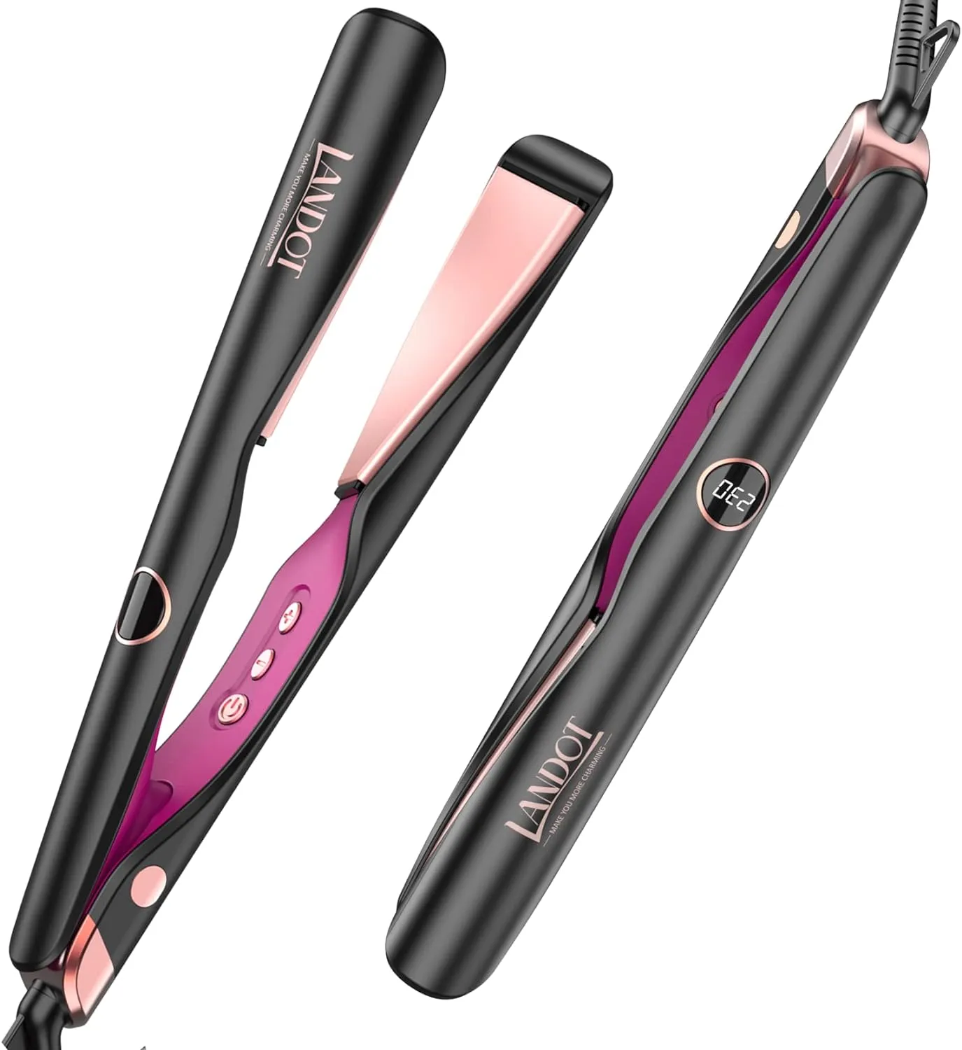 LANDOT 2 In 1 Hair Straightener Curler Twist Straightening Curling Iron Combo For Curls Waves And Straightening HS168 From Wigsstore7777 32.22 DHgate.Com