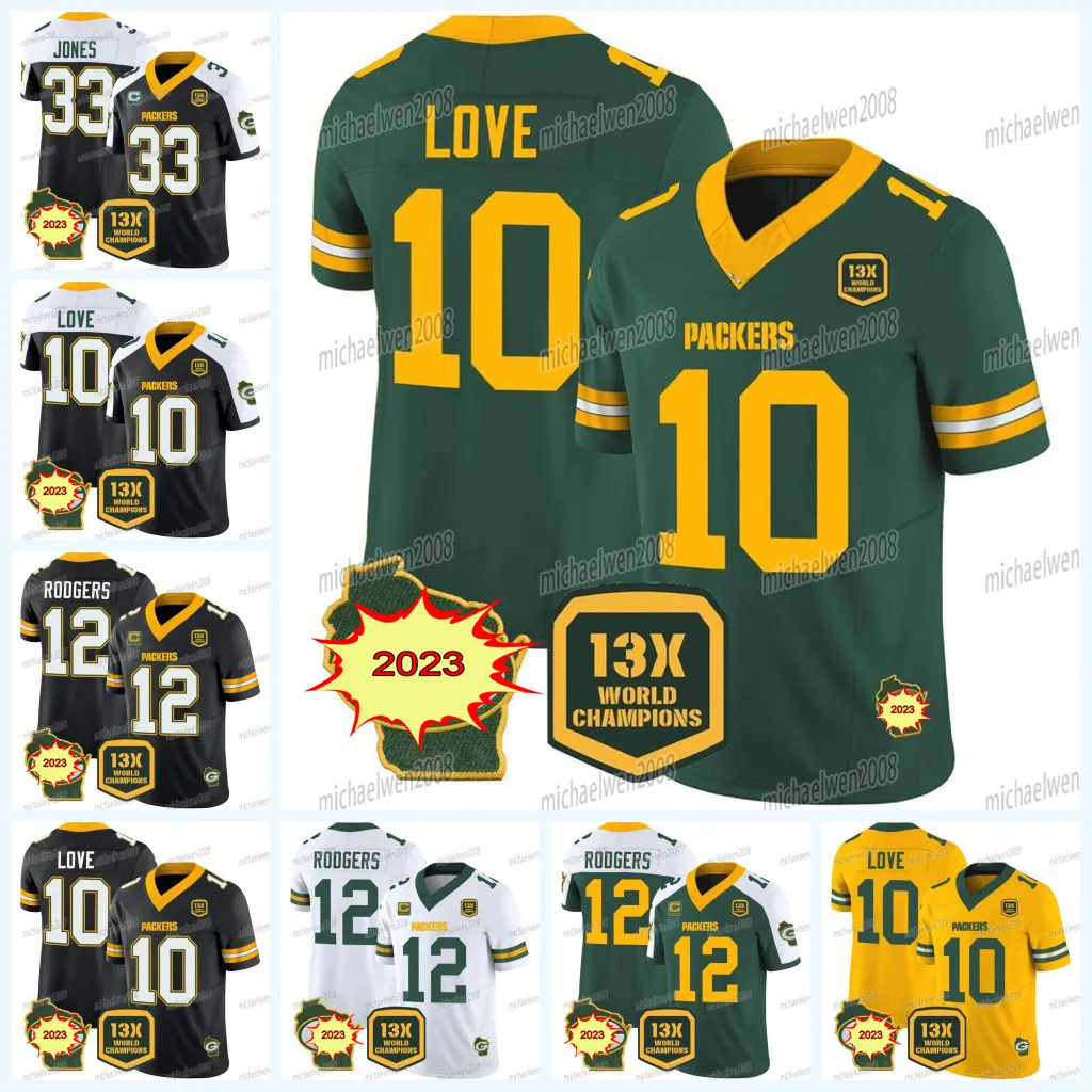 10 Liefde 8 Josh Jacobs Packers Voetbalshirt Christian Watson Jaire Alexander AJ Dillon David Bakhtiari Lukas Van Ness Jayden Reed Luke Musgrave Tucker Kraft