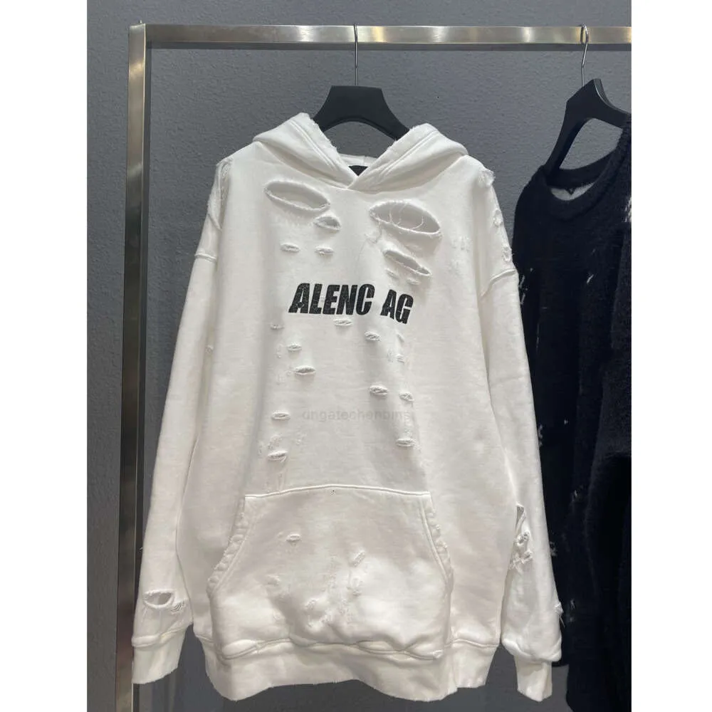 designer hoodie balencigs Fashion Hoodies Hoody Mens Sweaters High Quality version art hole new custom weaving dyeing thick soft comfortable fashionab 5M13