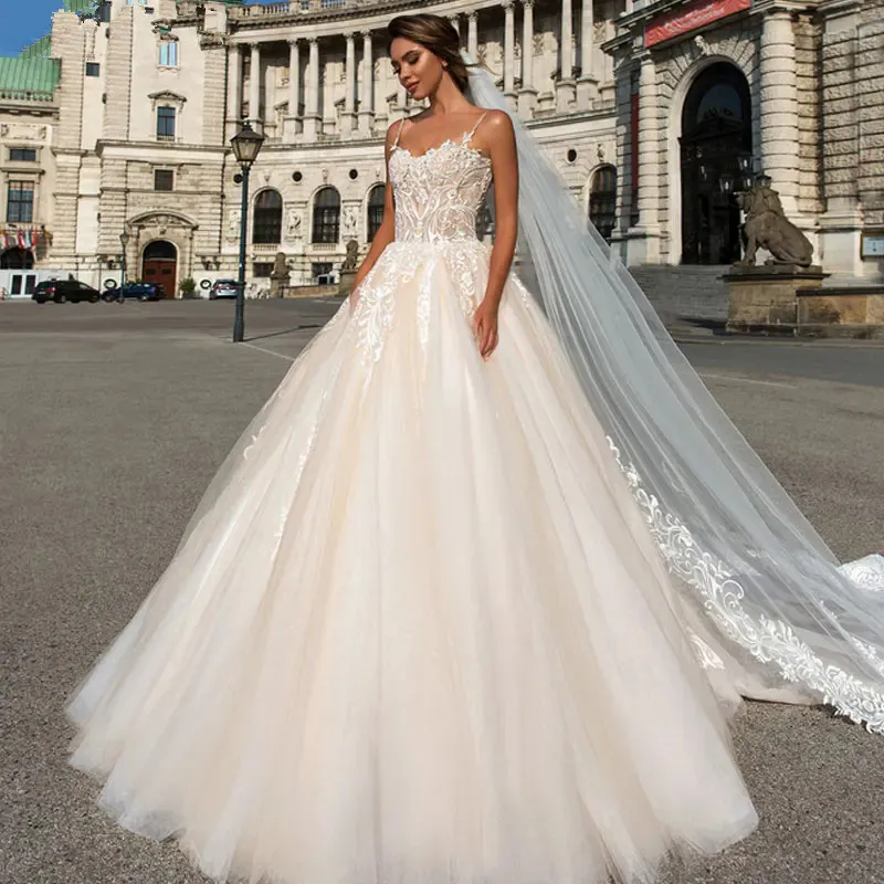 Moderne Organza Tüll Hochzeit Kleid Elegante Schatz Einfache Elfenbein Backless Für Frauen Robe De Mariee Braut Ballkleider YD