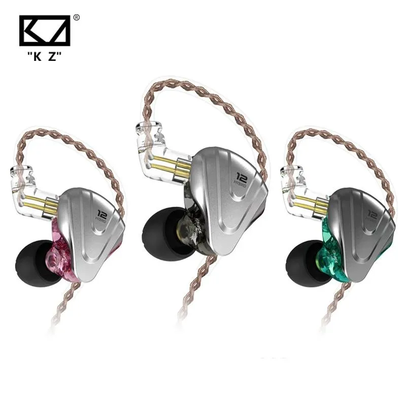 Hoofdtelefoon KZ ZSX Terminator Metal Headset 5BA+1DD Hybrid 12 stuurprogramma's Hifi Bass Ear buds Inar Monitor Noise Annellering oortelefoons