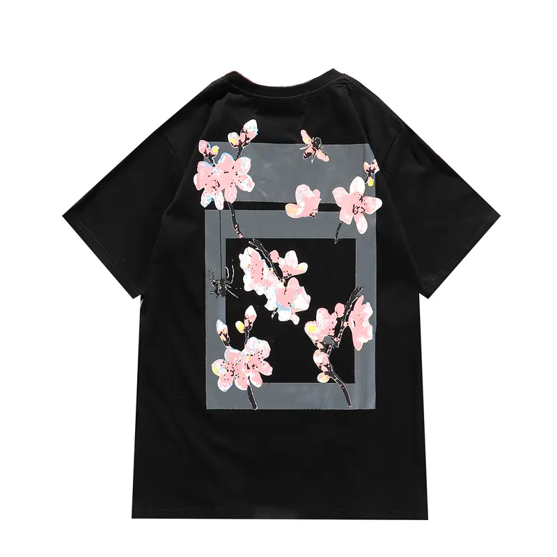 Fashion mens t shirts new colors clothes beautiful flower womens designers tshirts loose oversized tees brand tops sakura shirt luxurys clothings shorts sleeve