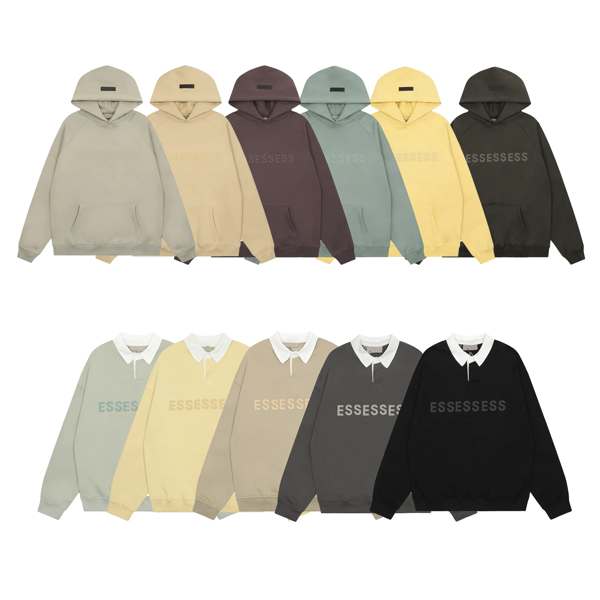 Ess Sweat à capuche 2024 Essentialsweatshirts Lettre Imprimé Designer Sweatshirts Hip Hop Oversize Sweats à capuche Pulls Pulls Pulls Essentialshoodie Top Qualité