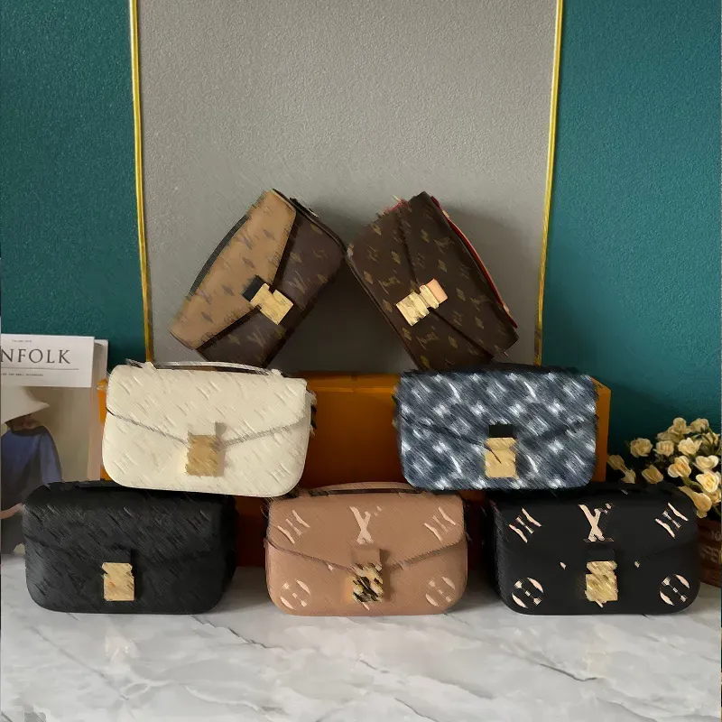 Torba na ramię skórzane torby na przenikanie Crossenger Pochette Designer Luksusowe torebki torebki Metis East West z S-Lock Closure M46279 M22834 M46595