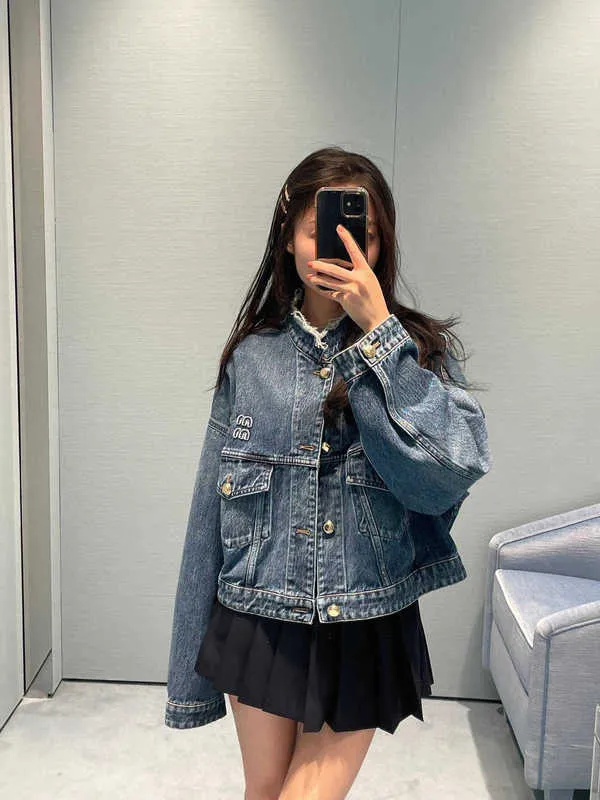 Stylish Denim Jacket - Womens & Mens Slim Fit, Stand Collar