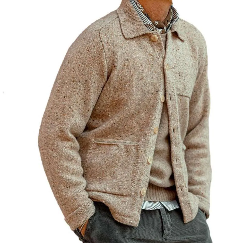 Camisola masculina nova moda outono e inverno camisola masculina casual cardigan topo casaco de lã masculino