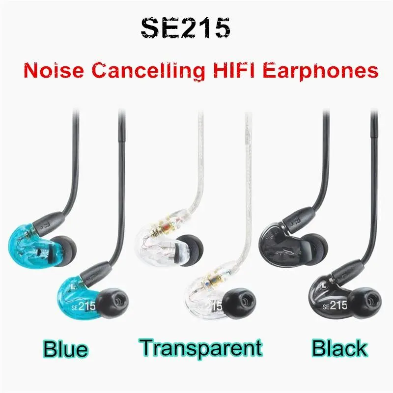 Kopfhörer SE215 Ohrhörer Hifi se 215 In-Ear-Ohrhörer Abnehmbare Ohrhörer-Ohrhörer transparent schwarz blau erhältlich