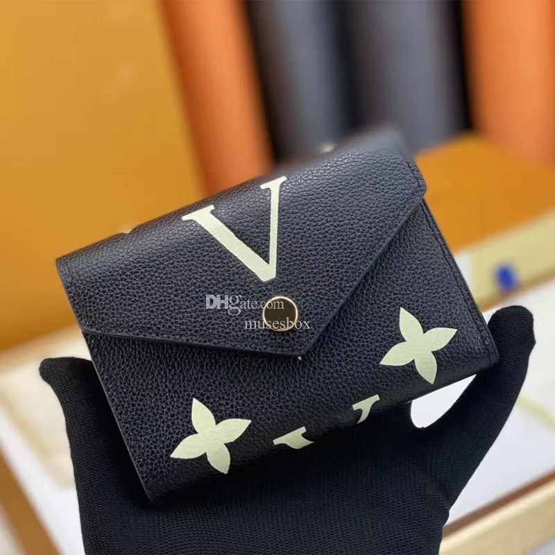 Luxus-Designer-Geldbörse, Damen-Geldbörse, kurze Geldbörse, Damen-Geldbörse, Original-Box, Kartenhalter, Damenhandtasche, karierte Blume, Herren-Geldbörse, Karteninhaber, Designer-Tasche