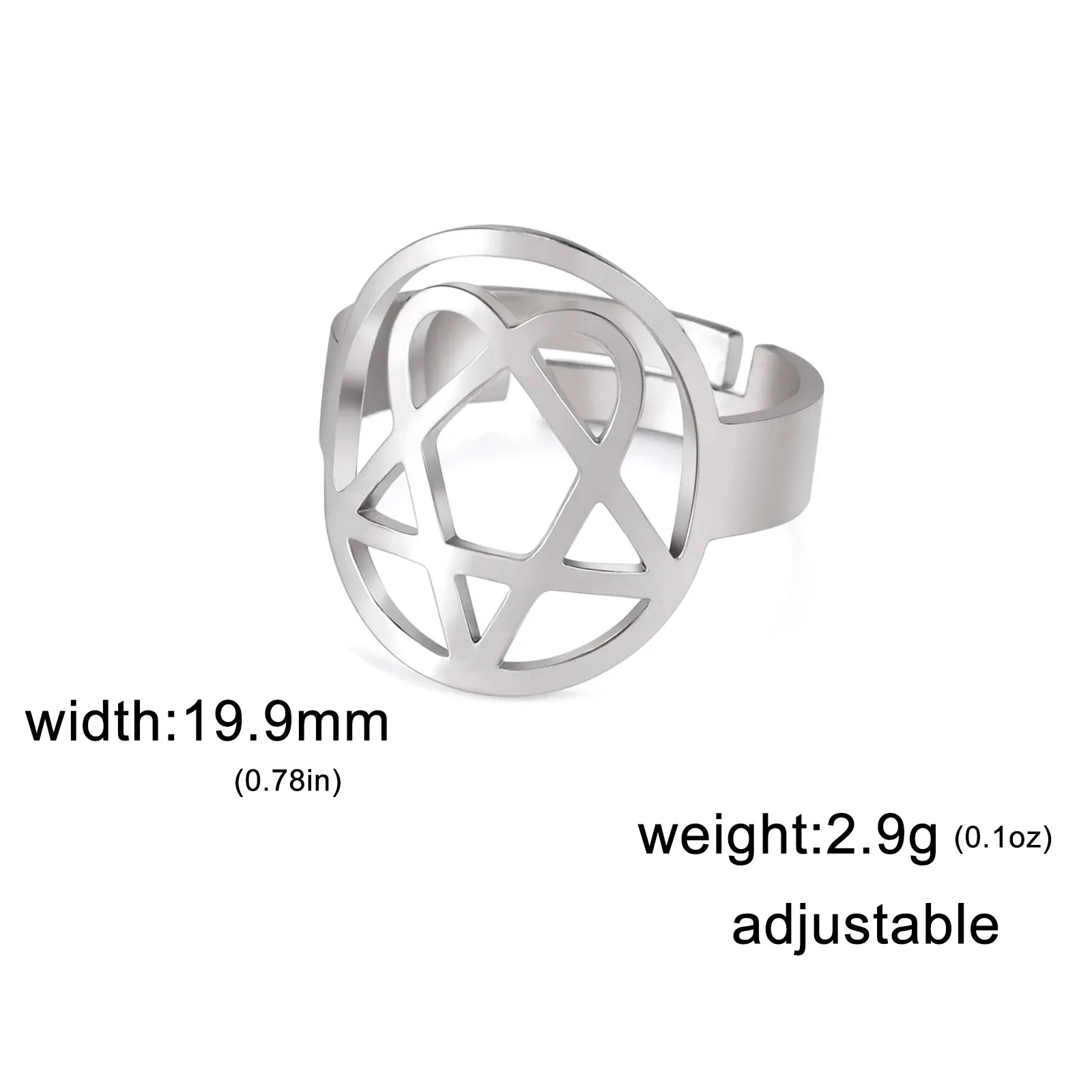 Heartagram ring deals