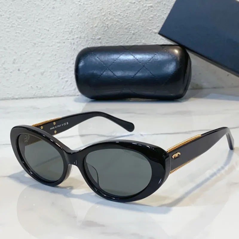 Senhoras óculos de sol ovais marca de luxo designer senhoras preto gato olho moda óculos de sol 5515