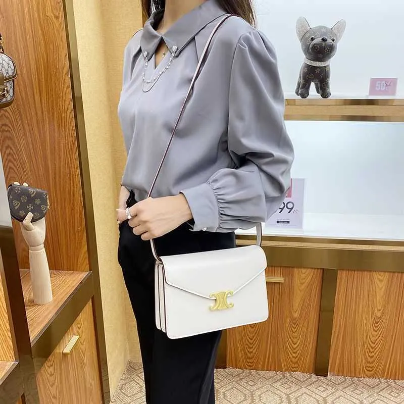 Teen Triomphes Designer Sac de luxe en cuir Hong Kong marque sac à main femme 2024 nouvelle boîte d'arc de triomphe tofu véritable bandoulière bandoulière petit carré