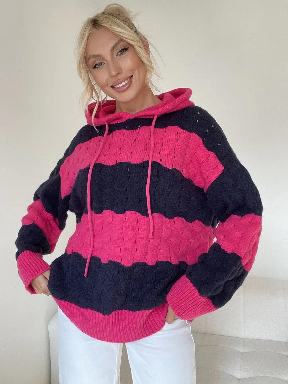 Women`s Sweaters Fall Winter 2023 Women`s Knitwear Striped Sweater Sweater Sweater