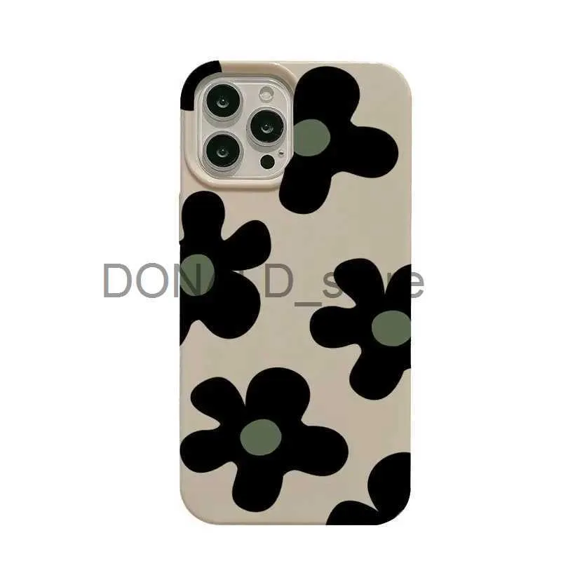 Mobiele telefoon hoesjes Cool Art Flower Khaki Telefoonhoesje voor iPhone 13 14 Pro Max 11 12 Mini 7 8 Plus X XS Max XR Mode Schokbestendig Zacht TPU Achterkant J240118