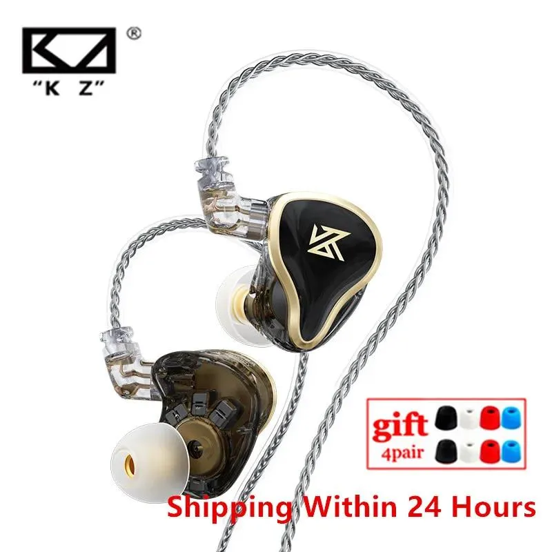 Écouteurs KZ ZAS 7BA + 1DD Hybrid Drive Elecphones HiFi Bass in Ear Monitor