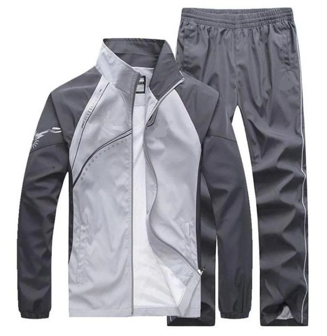 Vêtements de jogging printemps automne hommes ensemble survêtement 2021 homme vêtements de sport 2 pièces costume de sport veste pantalon survêtement homme taille 5XL2459010