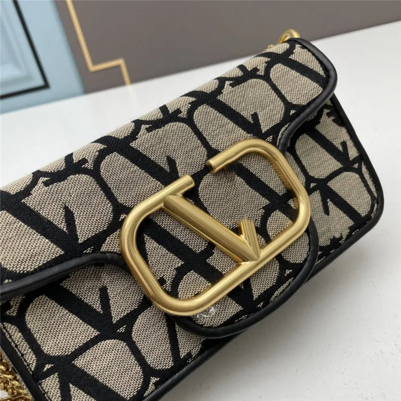 Italiaans merk van beroemde ontwerpers Avondtassen Mode Damestas Topkwaliteit canvas koeienhuid afdrukken Designer Messenger Bag Effen kleur Damesketting Schoudertas