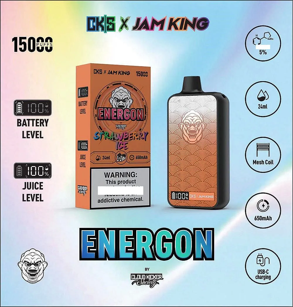 Jam King Cks Vape Puff 15000 15k E-papieros 24 ml E-sok