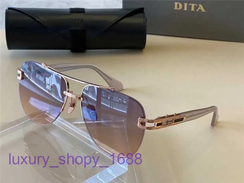 Klassische Dita-Sonnenbrille für Damen und Herren, Herren-Damen-Sonnenbrille, Schwarz, Vollrahmen, Grand Evo Two, mit Gigt-Box