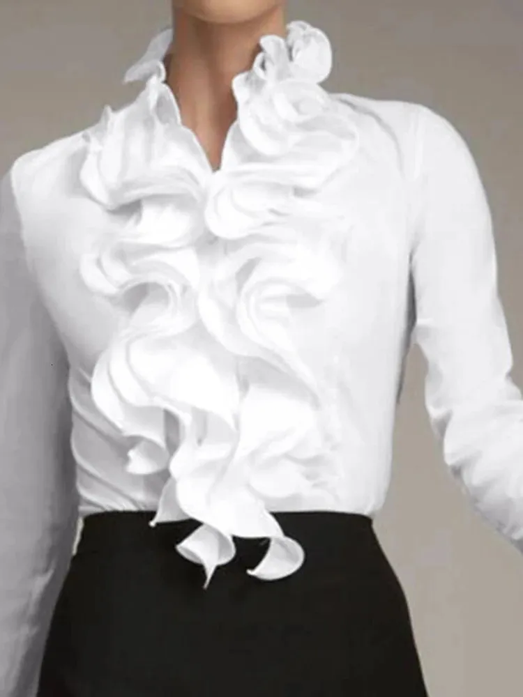 Stylowe asymetryczne wierzchołki damska bluzka sprężyna Zanzea swobodny guzik w dół Blusas Kobiety Lapelowe koszule długie rękawy Zwyciężone 240117