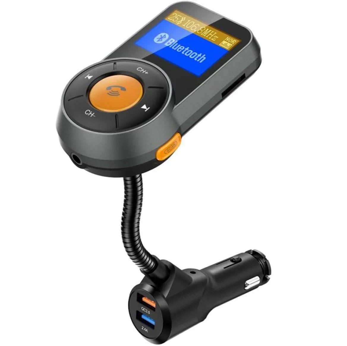 Quick Charge 30 Auto Bluetooth FM-zender 24A Dubbele USB-poort Draadloze carkitadapter3197176