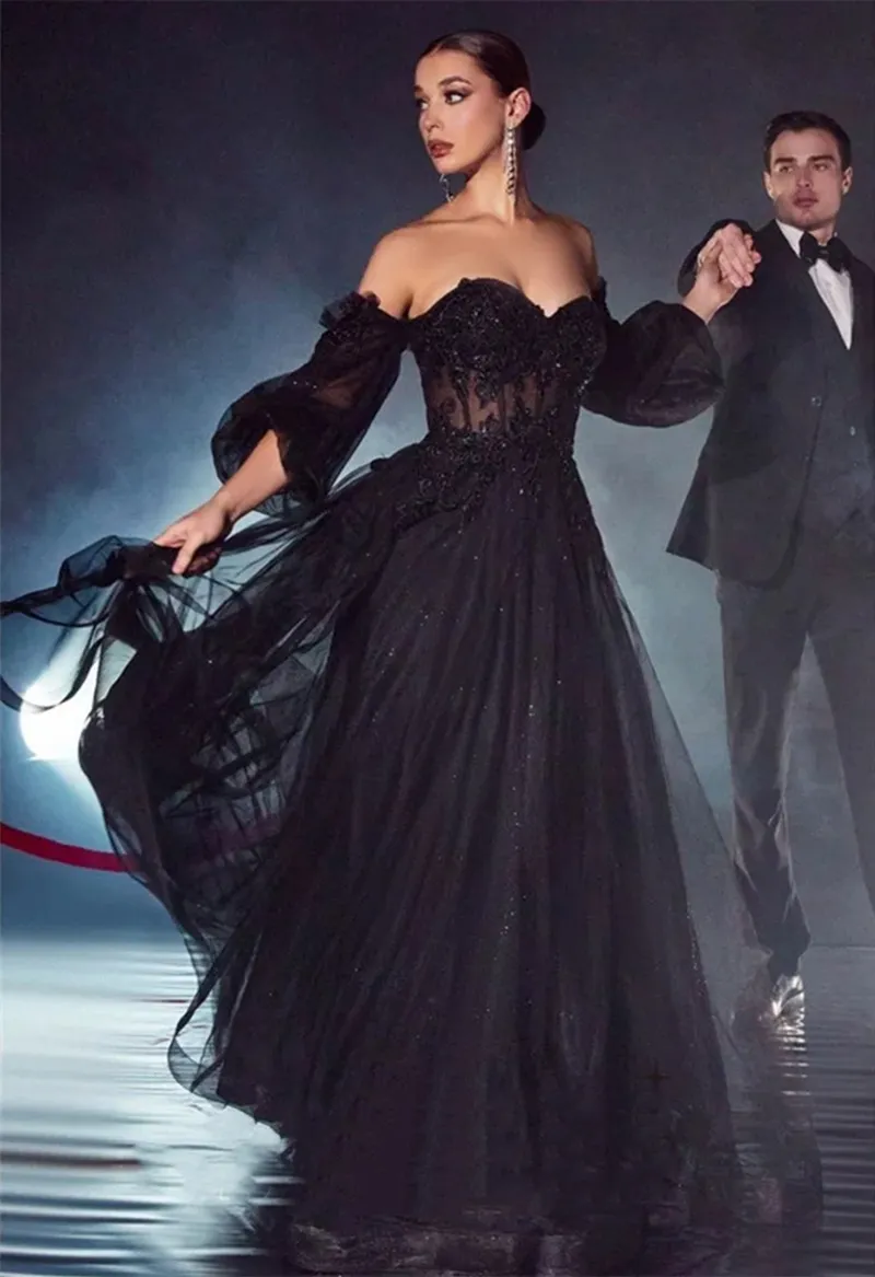 Off Shoulder Tulle Beaded Prom Dresses, Elegant Prom Dresses, Long Prom Dresses Off Shoulder Tulle Beaded Prom Dresses, Elegant Prom Dresses, Long Prom Dresses