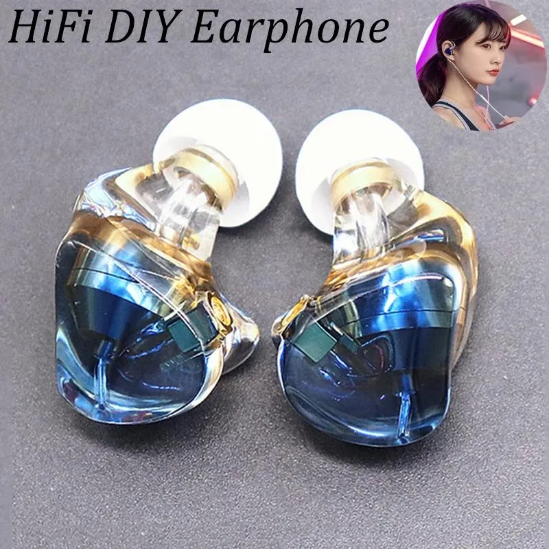 Fone de ouvido / fone de ouvido Mmcx Fones de ouvido feitos sob medida de resina sólida Hifi Earbud Áudio de alta qualidade com fio Fone de ouvido baixo fone de ouvido intra-auricular com cabo substituível