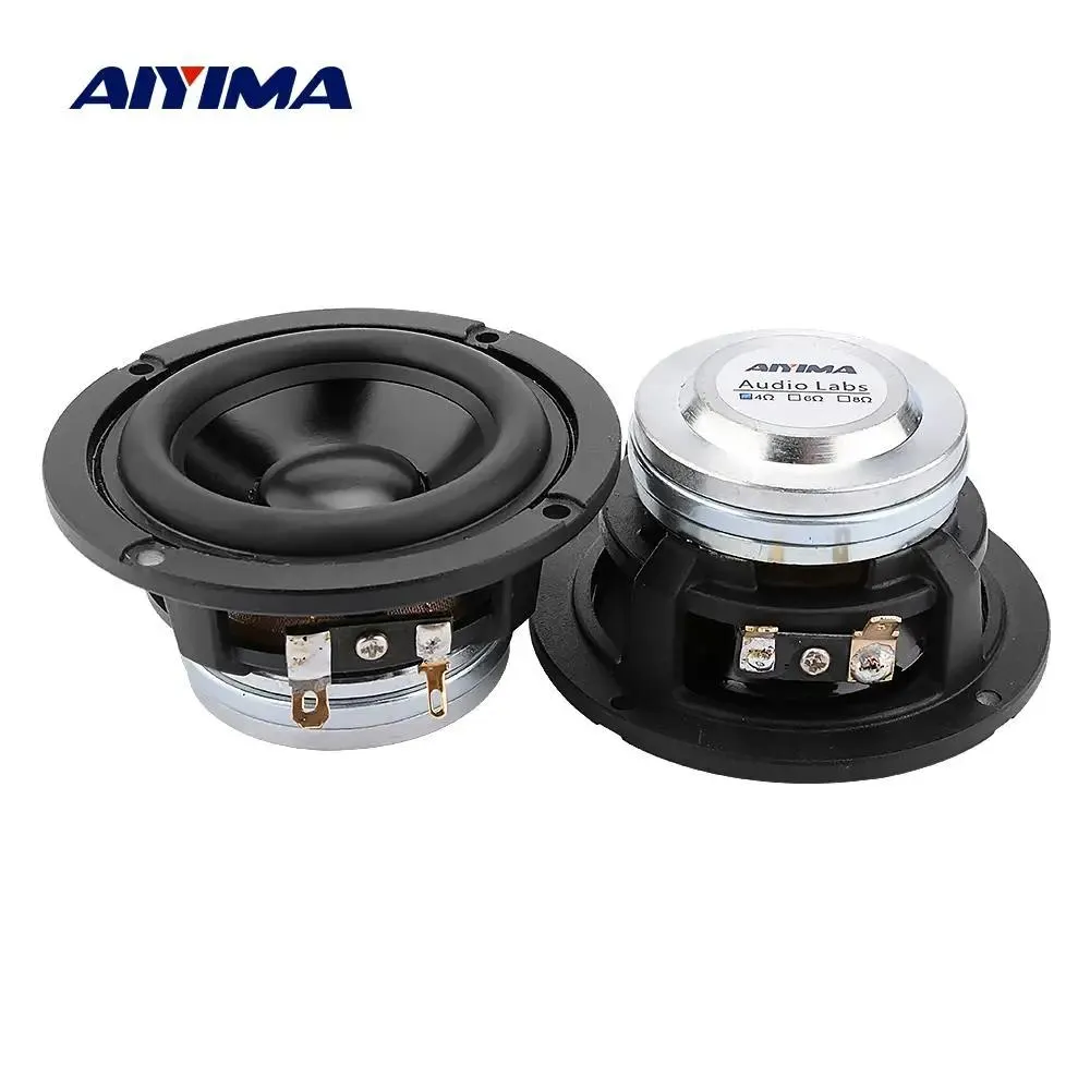 Alto-falantes AIYIMA 2pcs 3 polegadas Full Range Speaker 4/8 Ohm 20W Home Theater Som Música Bluetooth Speaker Driver Alto-falante de alta sensibilidade