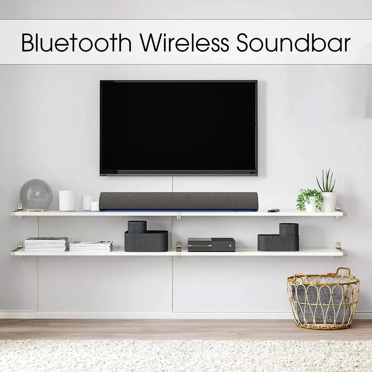 Soundbar 20W TV Soundbar HiFi Speaker Home Theater Sound bar Bass Effect Bluetoothcompatible Speaker Support RCA USB AUX For PC TV
