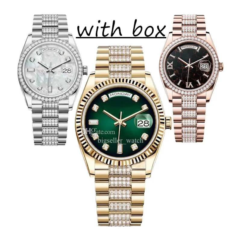128349 relógio de designer relógio masculino rojx moda relógios automáticos 36 40mm 2813 movimento automático vidro safira aço inoxidável pulseira presidencial relógio de luxo aaa