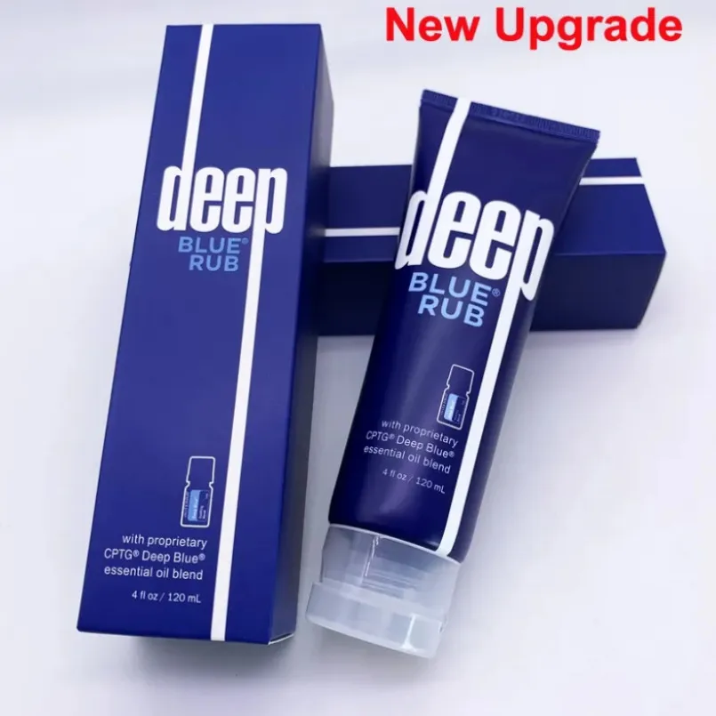 Creme tópico Deep Blue Rub com óleo essencial 120 ml Loção misturada para cuidados com a pele em uma base hidratante calmante 529