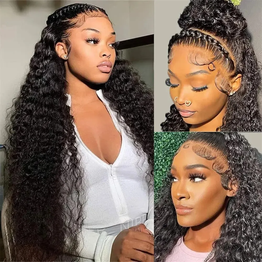 Kinky Curly Human Hair Peruki Lace Frontal 13x4 HD koronkowa peruka przednia Pre Stucked 4x4 Lace Closure Peruka Remy ludzkie włosy