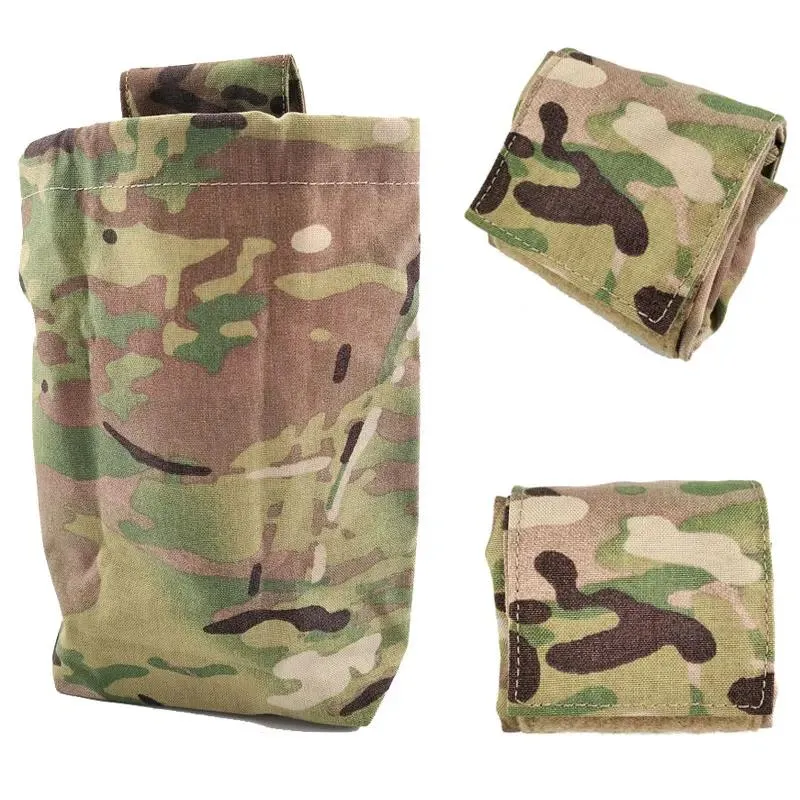 Väskor Taktisk vikbar väska Military Army Airsoft Mini EDC Magazine Drop Dump Pouch Outdoor Hunting Tool Molle Recycling Midjeväska