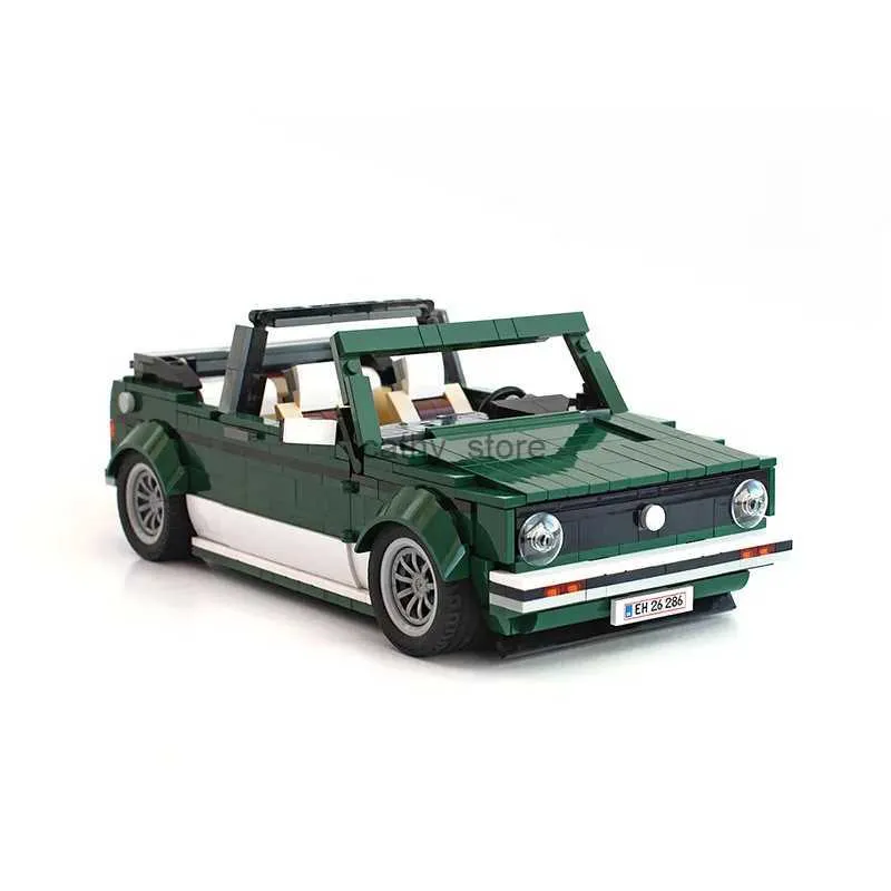 Blocks MOC 978st Teknisk bilgolf MK1 Cabriolet Bricks Set 10242 Mini Cooper Building Blocks Montering av tegel för fordonsmodell Toysl240118