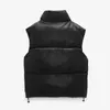 black leather vest womens